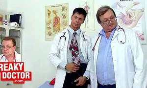 Hot brunette Monika went with gynecology office