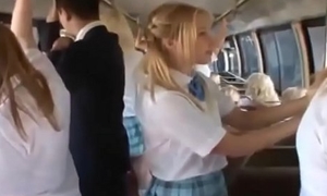 School girl in a bus