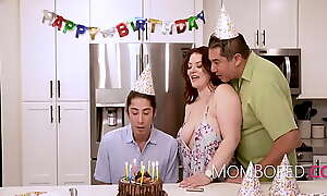 MILF Fucked Overwrought Stepson On His Birthday InFront Of Will not hear of Scrimp - Emmy Demur